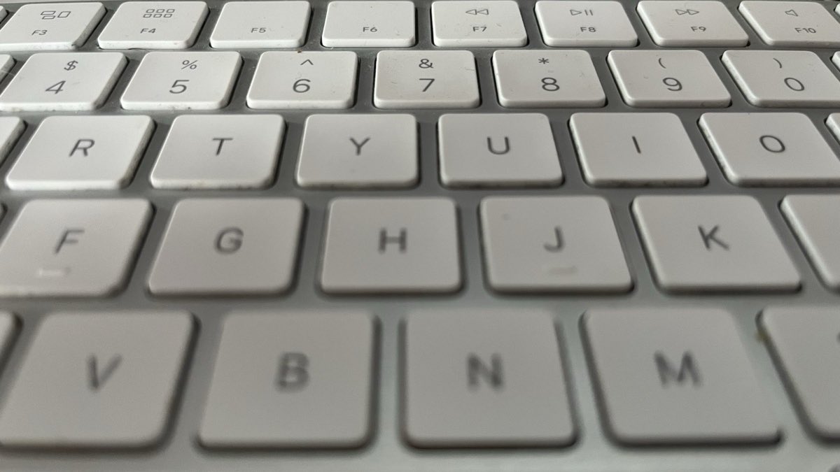 Clavier d'ordinateur vu en gros plan