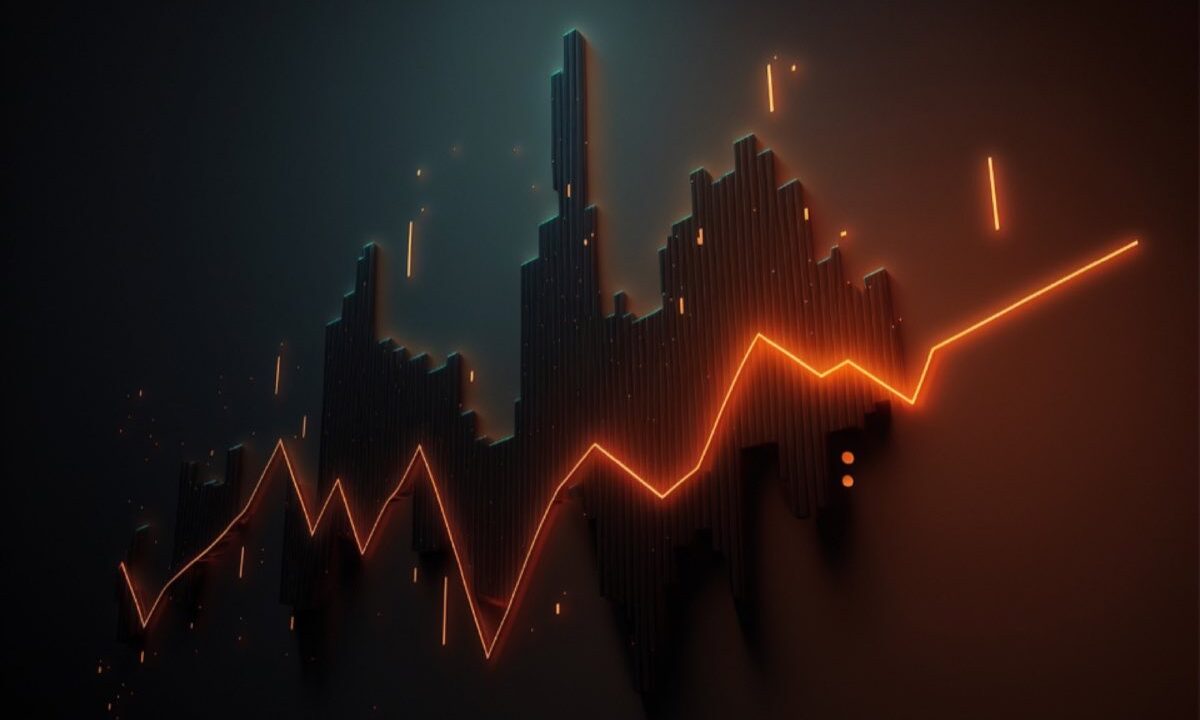 Flux de données numériques représentant une tendance visible